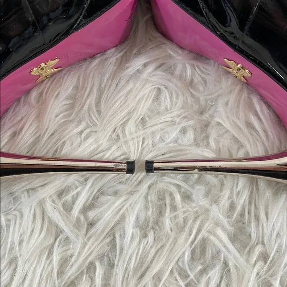 BETSEY JOHNSON Vintage Pin Up Style Black Open Toe Heel Size 9 - Picture 9 of 13